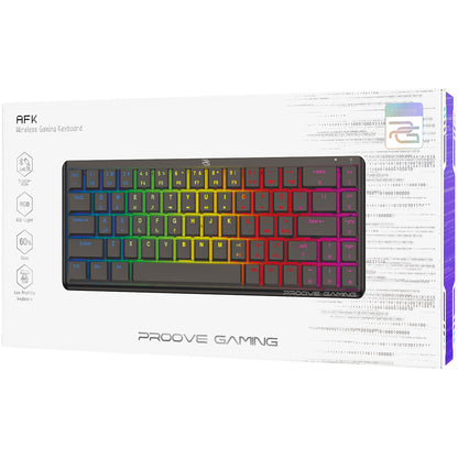 Clavier Gaming Sans Fil Proove AFK, RGB, BT / Wi-Fi / Filaire, 1.5m, Noir WKAFKEN22001