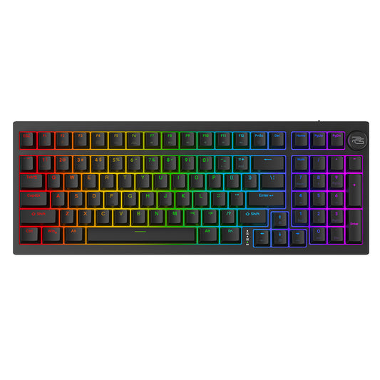 Gaming-Tastatur Wireless Proove Slicker, RGB, BT / Wi-Fi / Kabelgebunden, 1,8m, Schwarz WKSLEN00022401