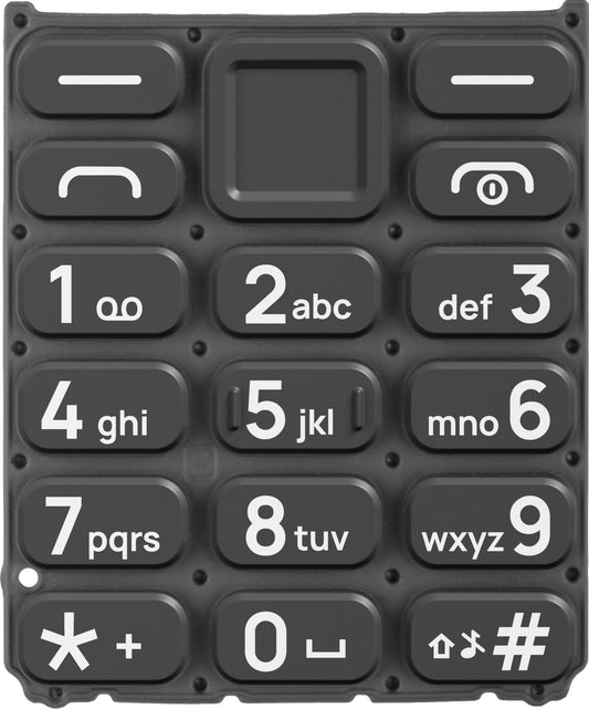 Lateinische Tastatur für HMD 105 / Nokia 105 (2024), Schwarz