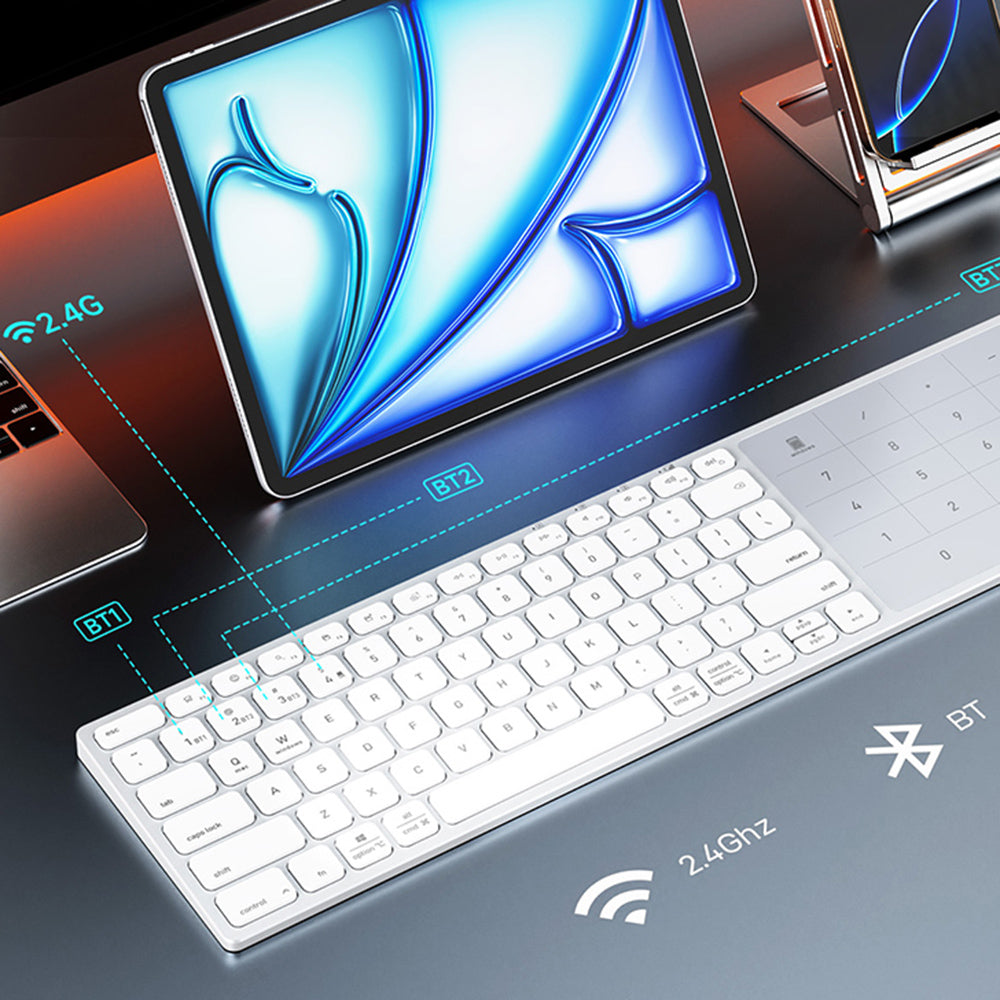Wireless-Tastatur DUX DUCIS LK, BT / Wi-Fi, Schwarz