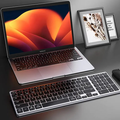 UGREEN KU005 Kabellose Tastatur, BT / Wi-Fi, Grau