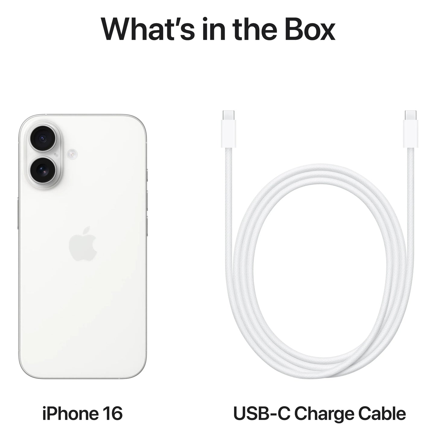 Apple iPhone 16 Mobile Phone, 128GB, White MYE93ZD/A
