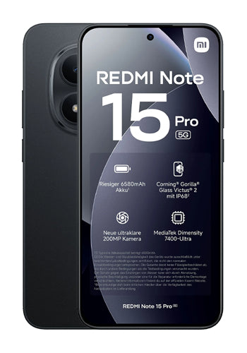 Téléphone Mobile Xiaomi Redmi Note 15 Pro 5G, 512GB, 8GB, Noir
