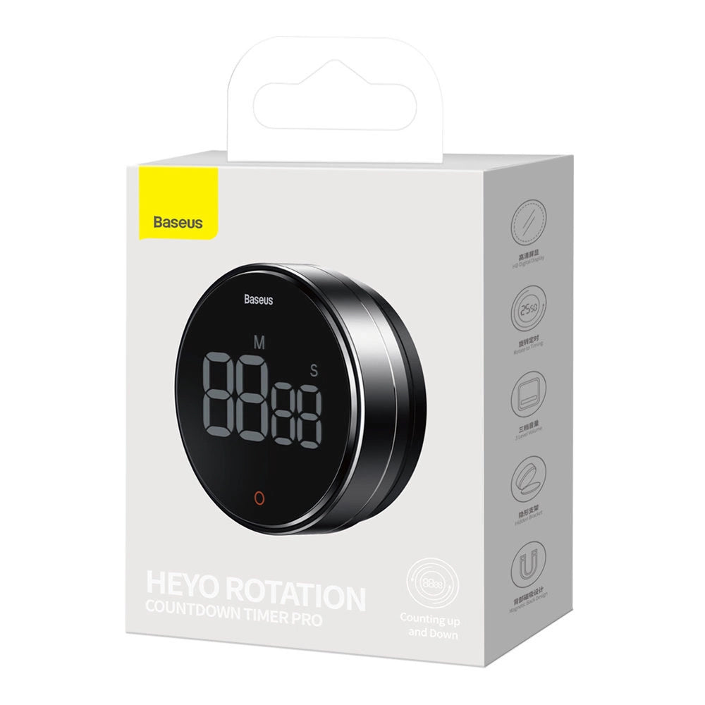 Minuteur Baseus Heyo Rotation Pro, Noir FMDS000013