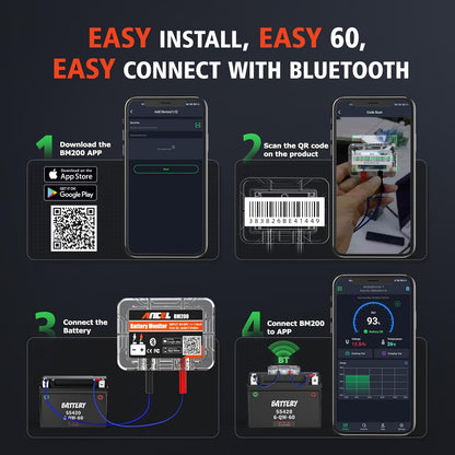Testeur Bluetooth de Surveillance de Batterie Auto Ancel BM200