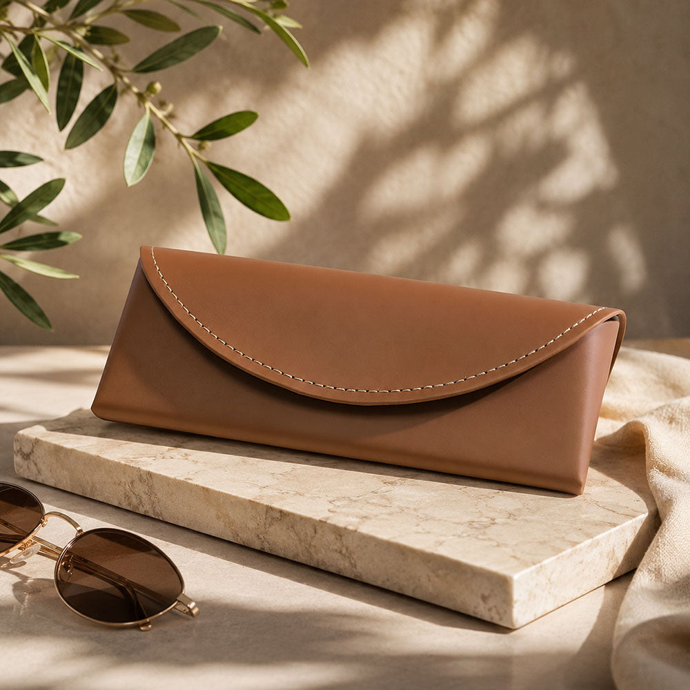 Techsuit ETM3 Glasses Case, 152mm x 66mm x 36mm, Beige