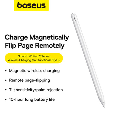 Touch Pen Baseus Smooth Writing 2 Series pour Apple iPad, Version Active, Blanc P80015807213-00