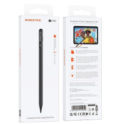 Touch Pen Borofone BG100 für Apple iPad Series, Aktive Version, Schwarz