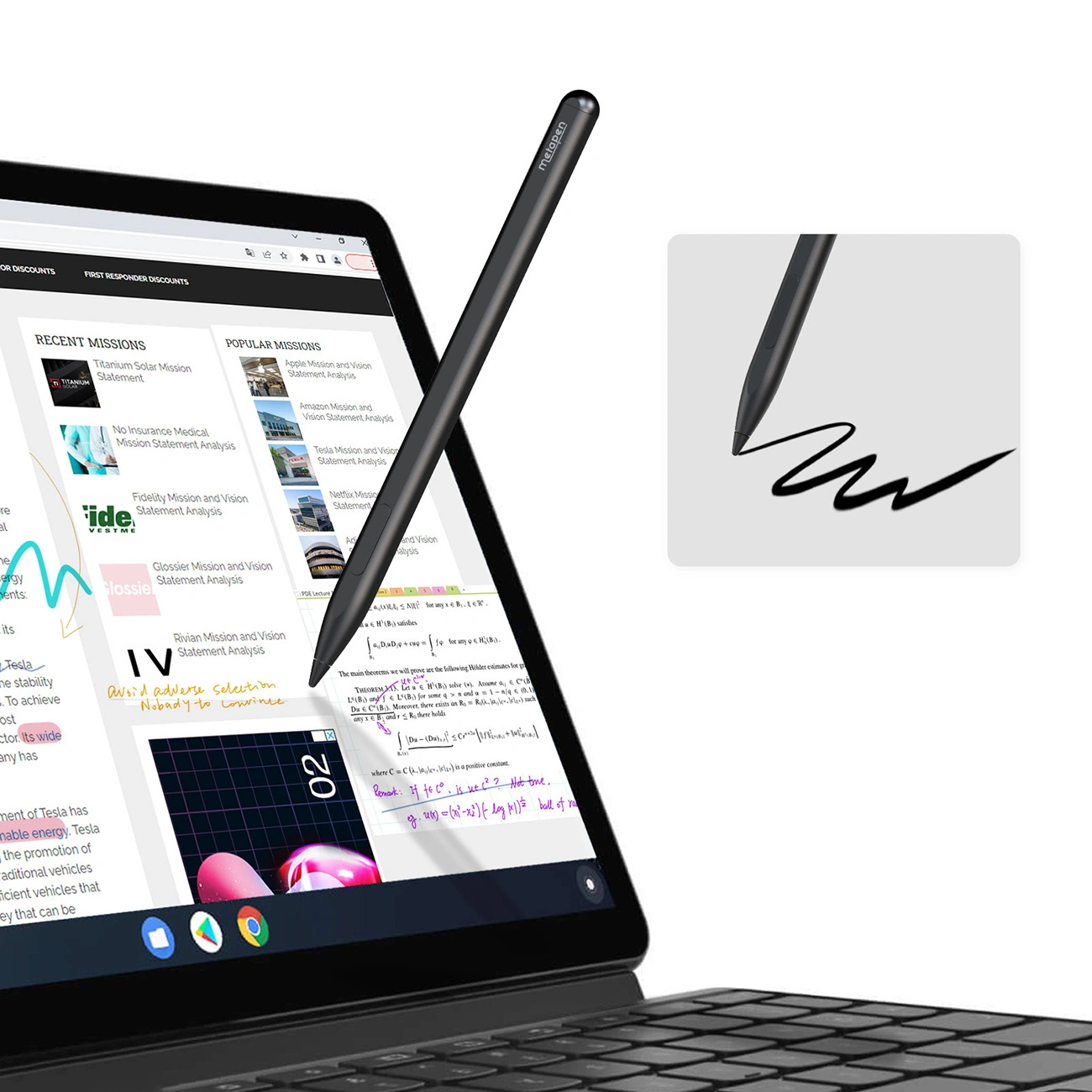 Stylet Metapen M1 pour appareils compatibles MPP, version Active, noir ME-MPP712