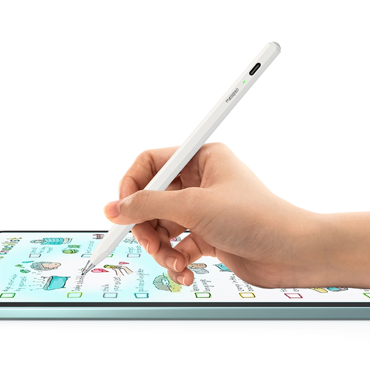 Touch Pen Metapen Air8 Pro for Apple iPad, Active Version, White ME-APP172