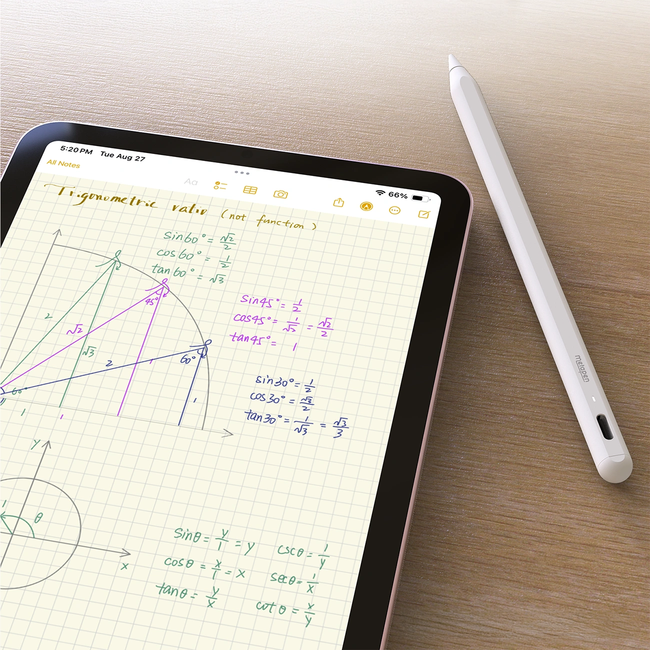 Touch Pen Metapen A8 für Apple iPad, Active Version, Weiß ME-APP152