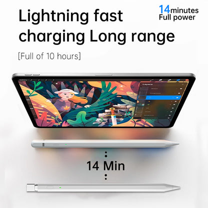 Touch Pen Techsuit AP01 Pro für Apple iPad, Aktive Version, Weiß