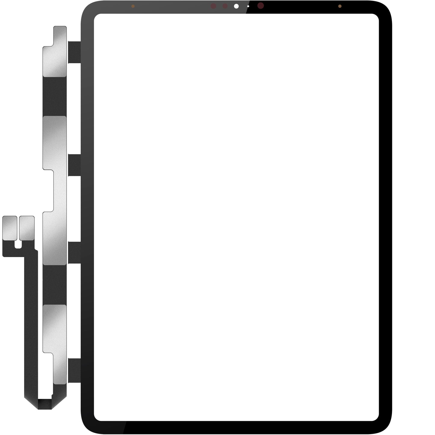 Protection avant tactile OCA pour Apple iPad Pro 12.9 (2022), Noir