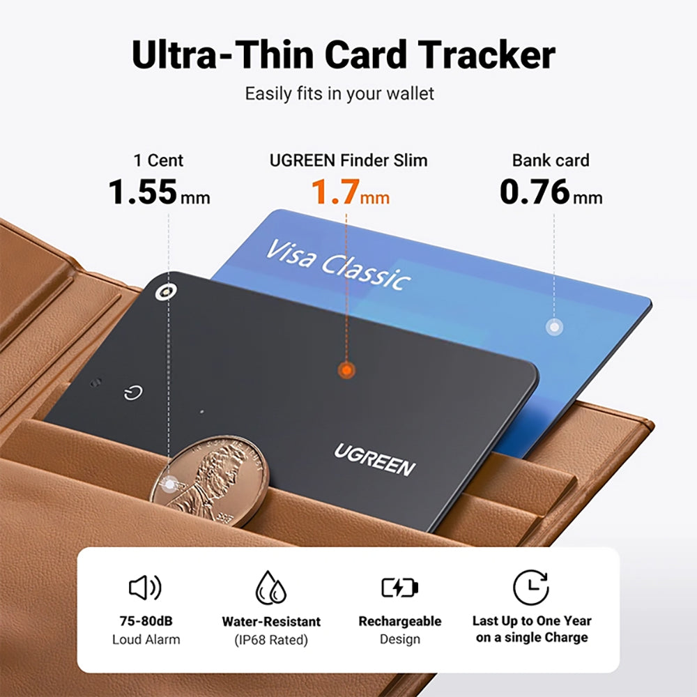 UGREEN SmartTag CM817 für iOS-Serie, Schwarz