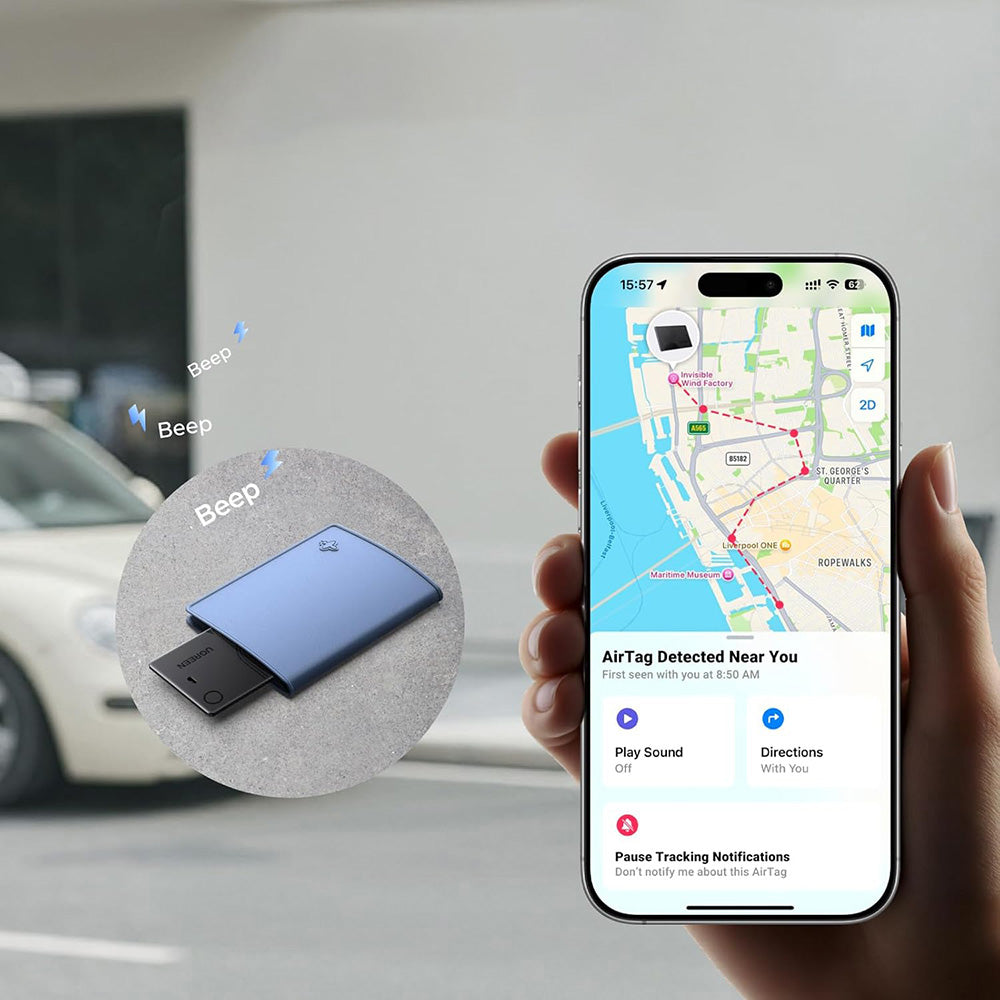 UGREEN SmartTag Smart Finder Slim 3 CM921 pour la série iOS, Noir