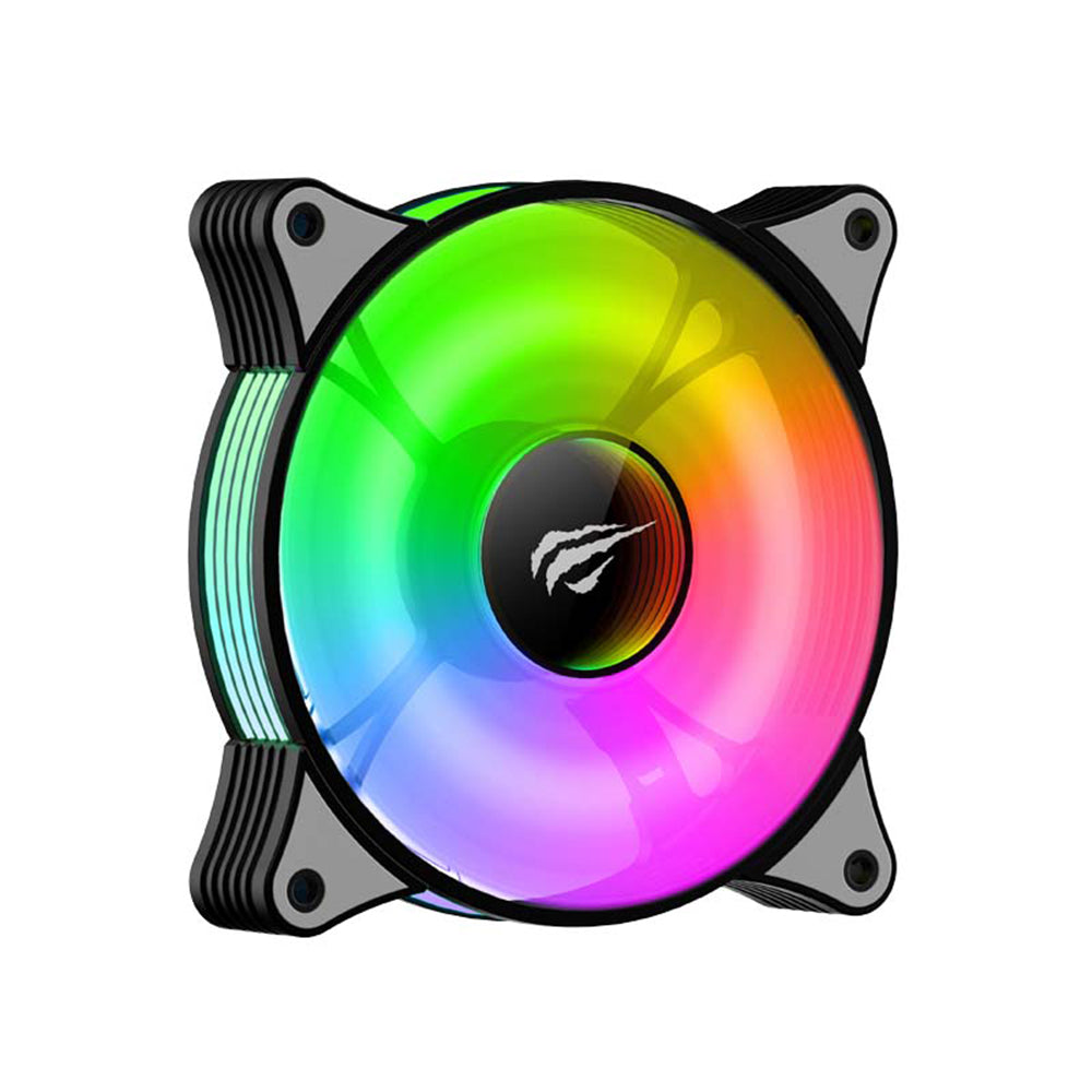 Ventilator HAVIT F2095, RGB, 600RPM - 1800RPM, 38dB, 1.44W, Schwarz