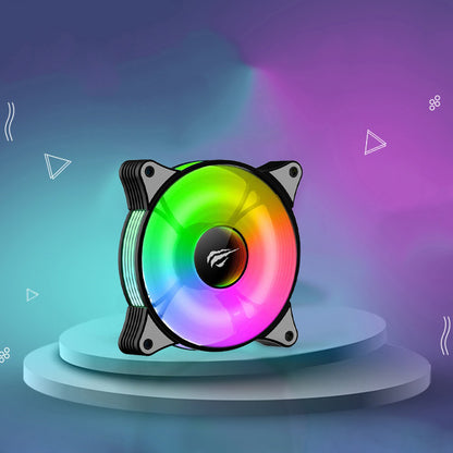 Ventilator HAVIT F2095, RGB, 600RPM - 1800RPM, 38dB, 1.44W, Schwarz