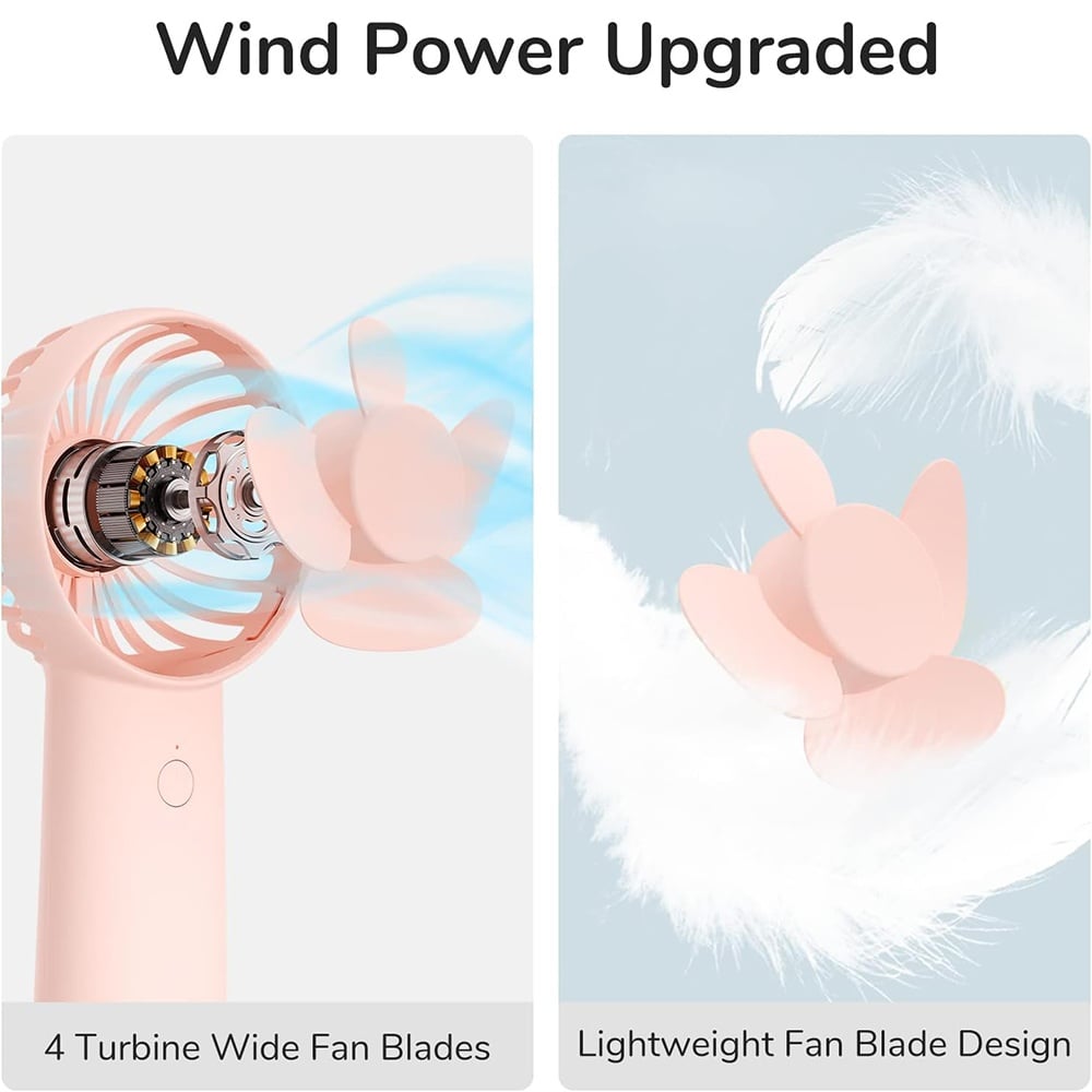 Tragbarer Ventilator JisuLife FA20X, Rosa