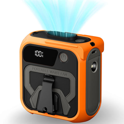 Tragbarer Ventilator Techsuit Z13 mit externem Akku 10000mAh, Orange