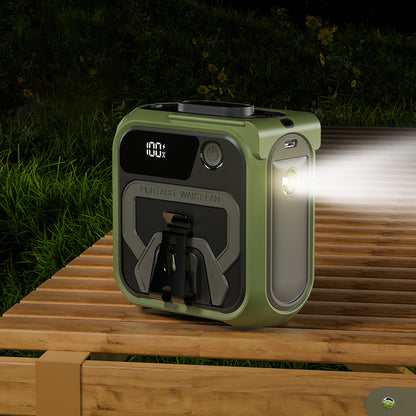 Tragbarer Ventilator Techsuit Z13 mit externem Akku 10000mAh, Grün