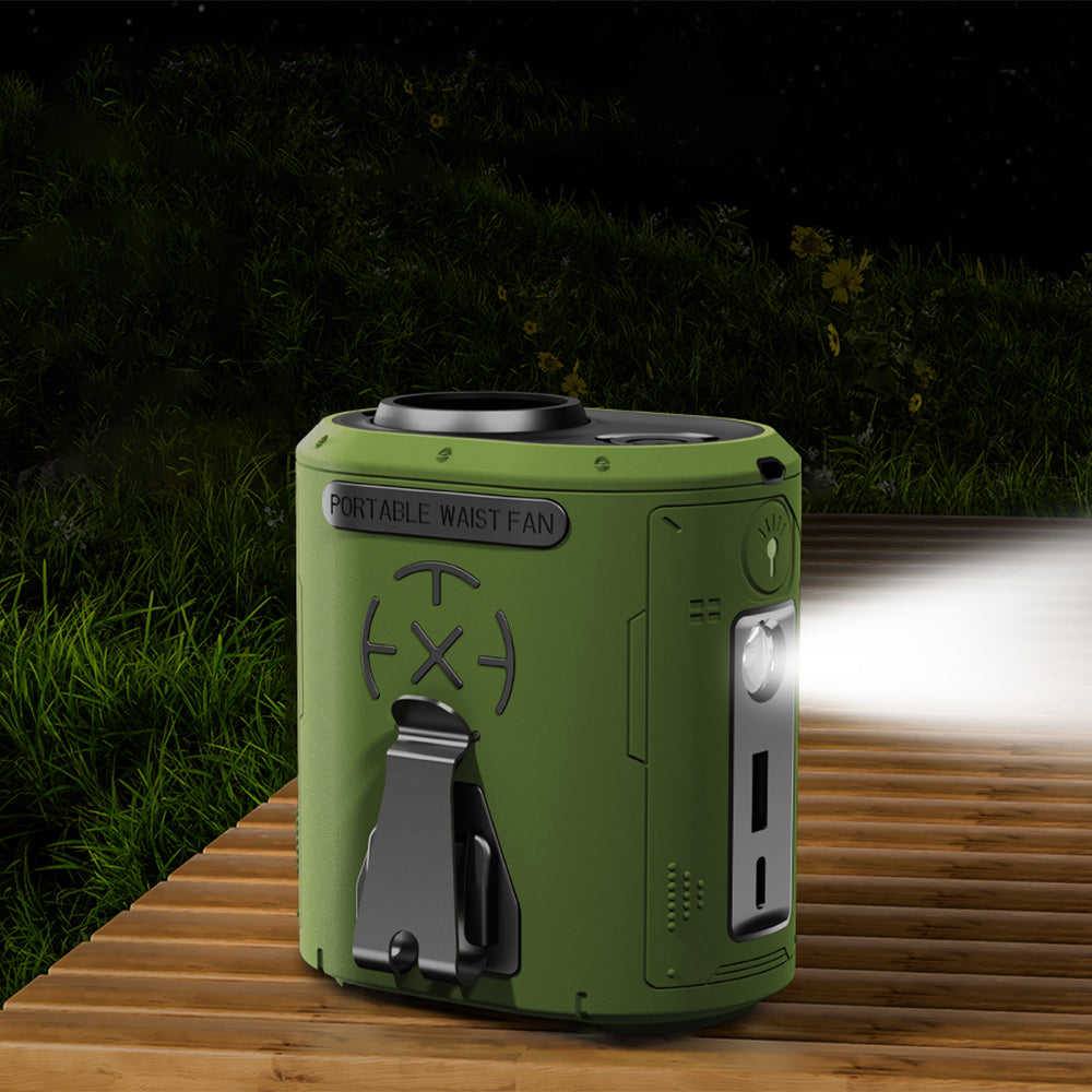 Tragbarer Ventilator Techsuit Z14 mit externem Akku 5000mAh, Grau